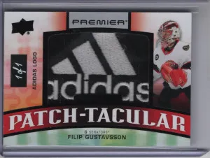 2021-22 Premier Rookie Patch-Tacular 1/1 Filip Gustavsson front